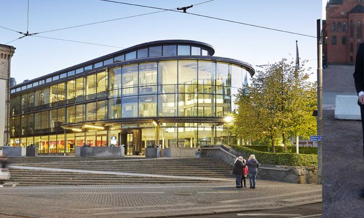 Pedagogen till vänster och Felix till höger