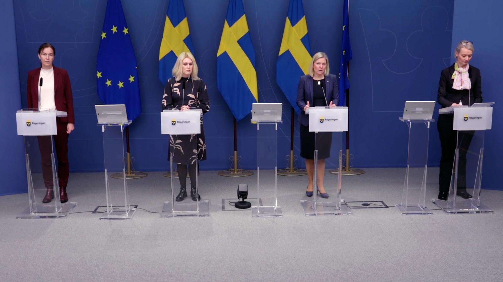 pressträff med statsminister Magdalena Andersson