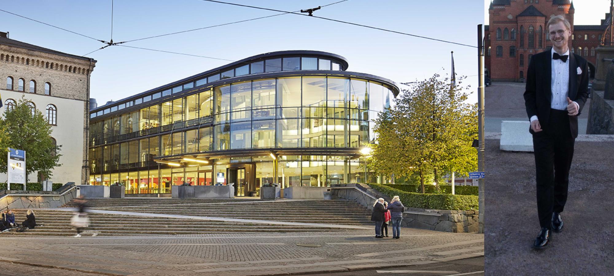 Pedagogen till vänster och Felix till höger