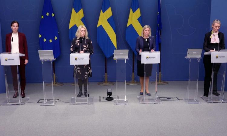 pressträff med statsminister Magdalena Andersson