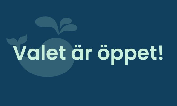 en val och texten valet är öppet