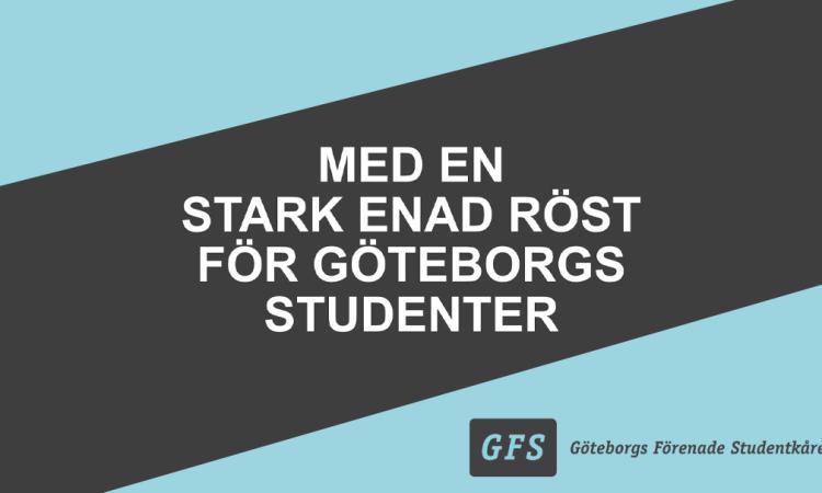 med en stark enad röst för göteborgs studenter plus gfs logga