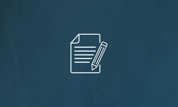 Symbol av penna och papper